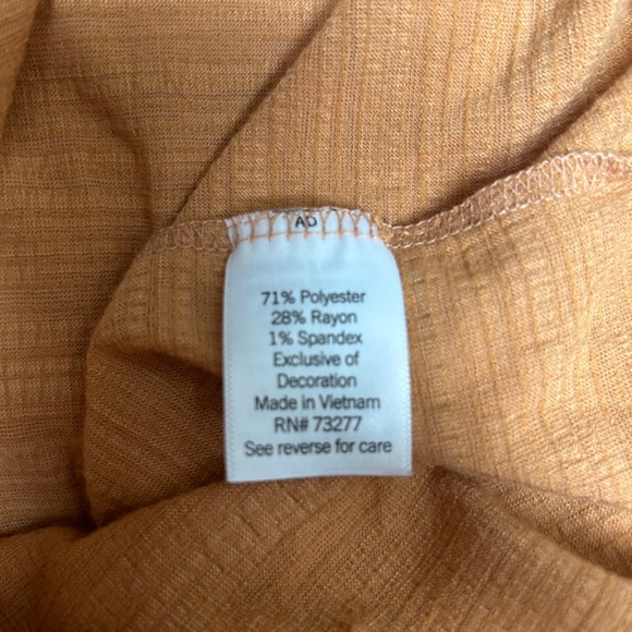 Sonoma Womens Shirt Long Sleeve Tunic Blouse Peach V Neck XL EUC - Picture 5 of 5